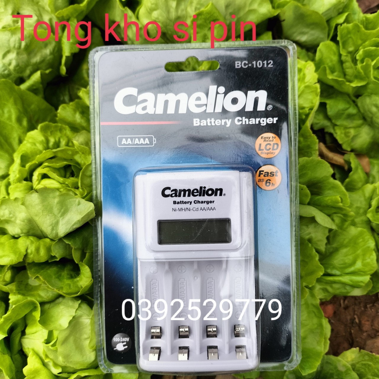 Bộ sạc bc-1012 camelion, sạc pin aa, aaa sạc nhanh tự ngăt báo đèn đo dung lượng pin