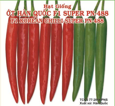 ỚT HÀN QUỐC F1 SUPER PHÚ NÔNG PN-488 _GÓI 200MG. CHẤT LƯỢNG CAO.