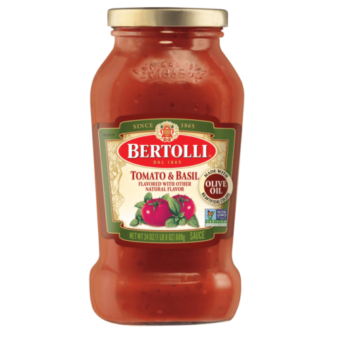 Sốt Mỳ Ý Bertolli Cà chua húng quế Tomato & Basil Sauce 680g (Hũ thủy tinh) date:02.27