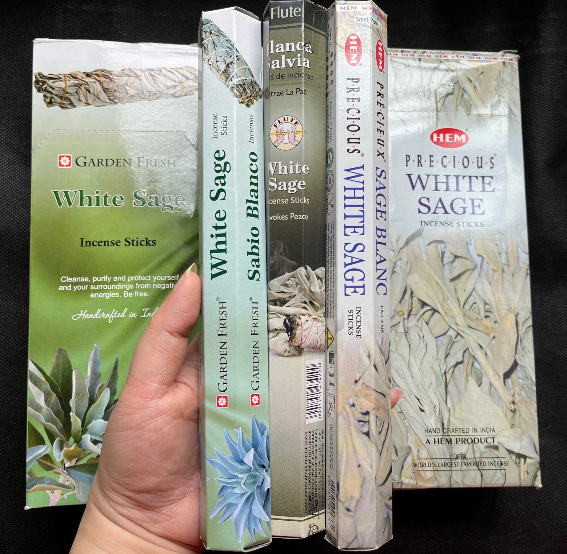 Nhang thơm thanh tẩy năng lượng/ nhang xô thơm ấn độ hem / white sage incense sticks