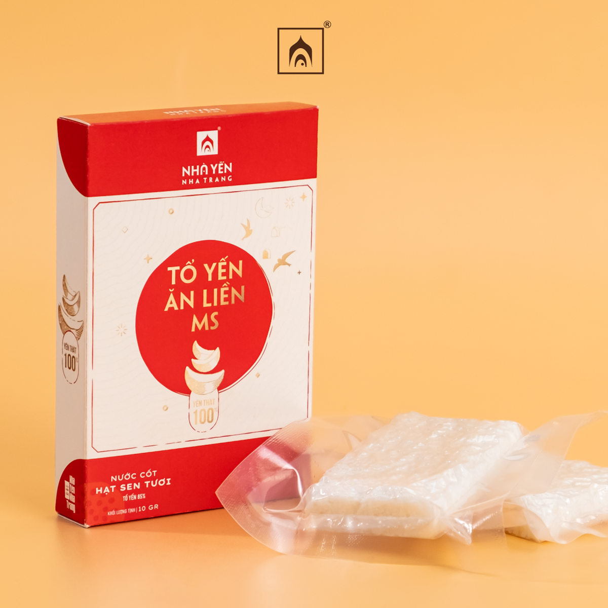 Tổ yến ăn liền hạt sen - nhà yến nha trang - hộp 10 gram - tổ yến ăn liền ms - tổ yến ăn liền nha trang