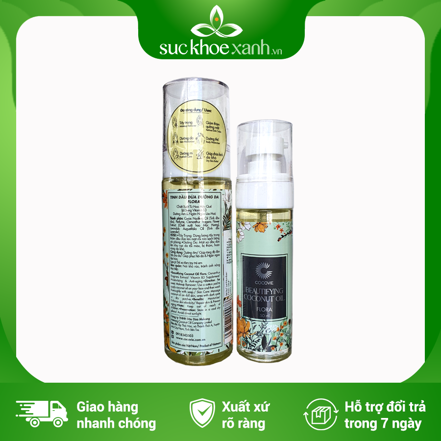 Dầu dừa dưỡng da Cocovie - Chiết xuất Nguyên Chất - Hàng chính hãng
