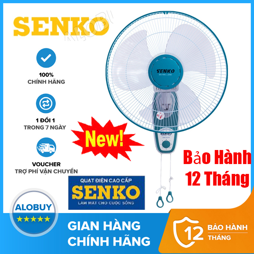 Quạt treo tường điều khiền từ xa senko s1626, quạt mát chạy không ồn,quạt chính hãng treo tường senko uy tín số 1 shop fc mun