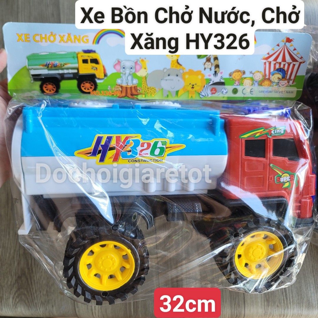 Đồ chơi xe bồn chở xăng, chở nước cho bé 32cm hàng Việt Nam