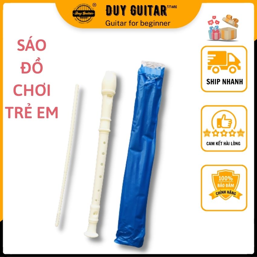 Đồ chơi trẻ em sáo recorder đồ chơi trẻ em màu trắng duy guitar store