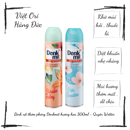 Bình xịt thơm phòng Denkmit hương hoa 300ml - Quyên Wotter Giá shock