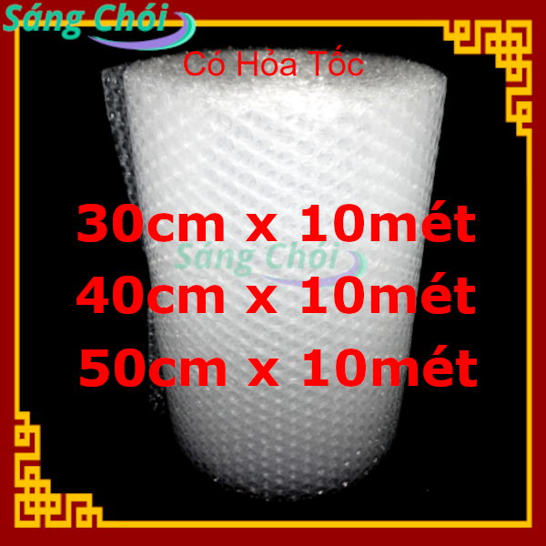 [30cm / 40cm / 50cm x 10mét] Cuộn Bóng Khí Xốp Hơi Bọc Hàng Xốp Bọt Khí Bọc Hàng Màng Xốp Bóp Nổ Cuộn Bong Bóng Khí Màng Xốp Bong Bóng Xốp Khí Bong Bóng Màng Xốp Gói Hàng - [30cm/40cm/50cm x 10m] Bubble Wrap Protective Packaging - Sáng Chói