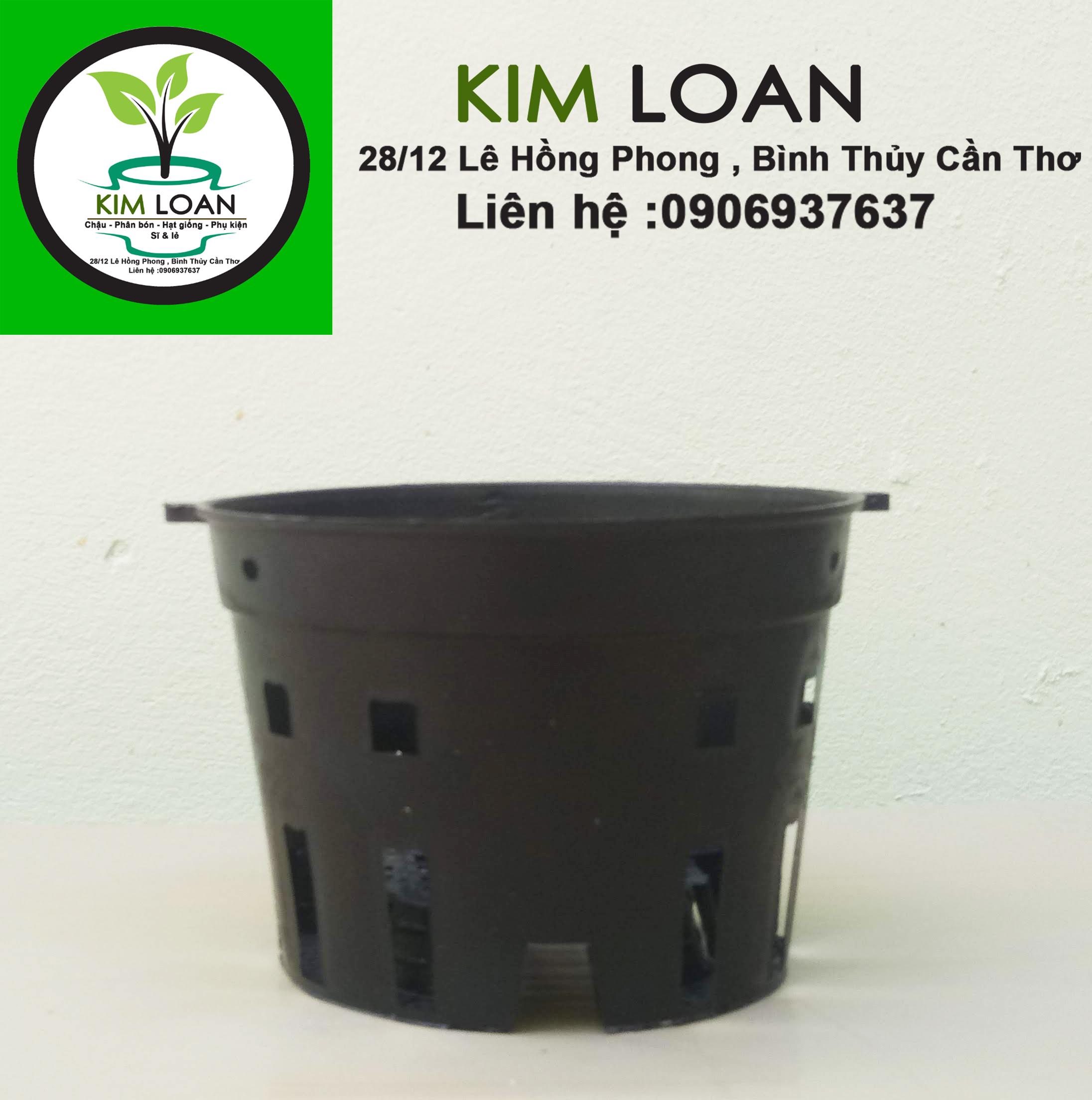 Combo 20 chậu lan nhựa đen phi 21 21x15cm