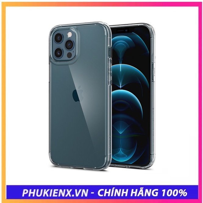 Ốp chống sốc iPhone 12 Pro Max Spigen Crystal Hybrid trong suốt