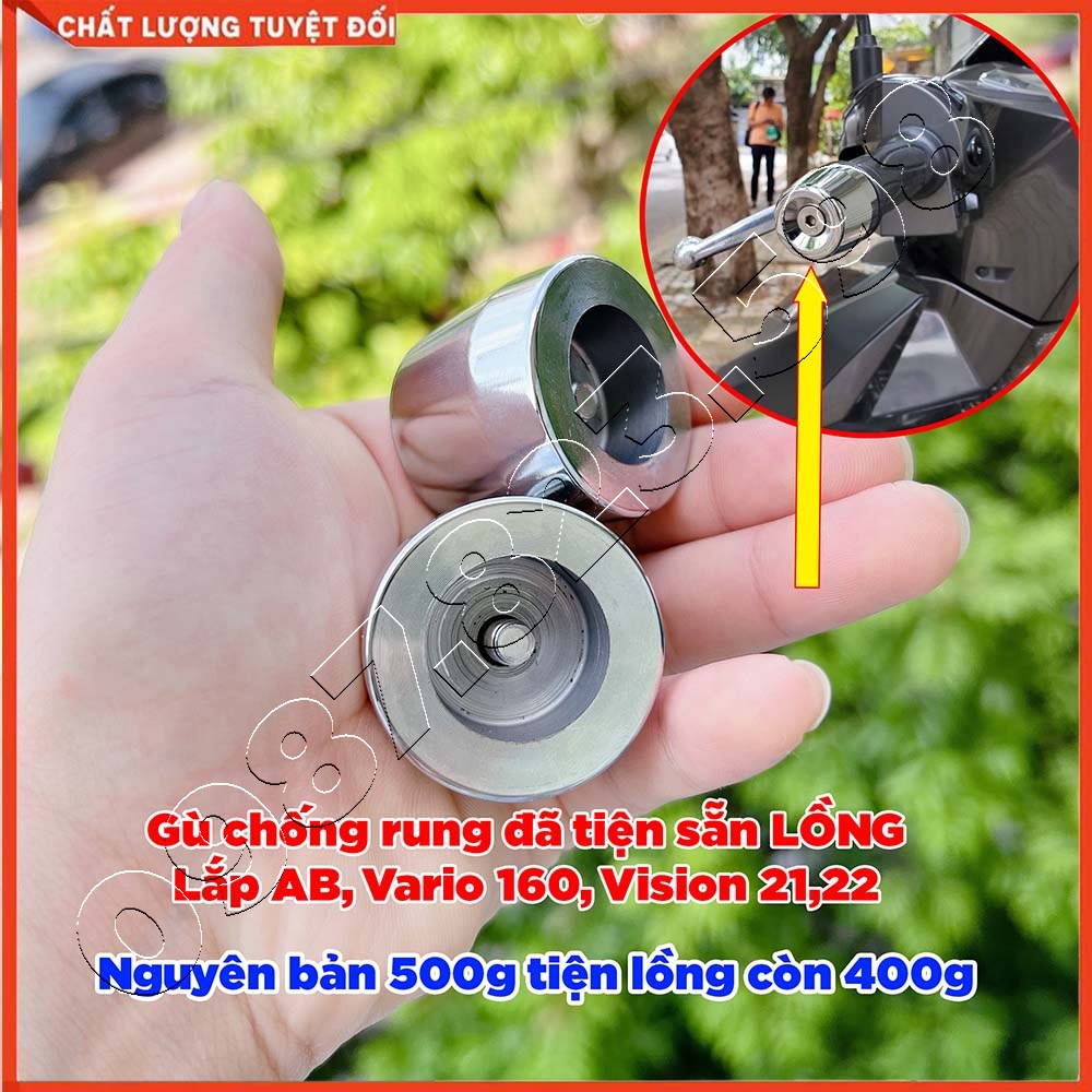 1 Cặp Gù Chống Rung Tay Lái Cho AB ( Airblade 2015-23), Vision 21-22, Vario 160  Đã Tiện Sẵn Lồng Gù