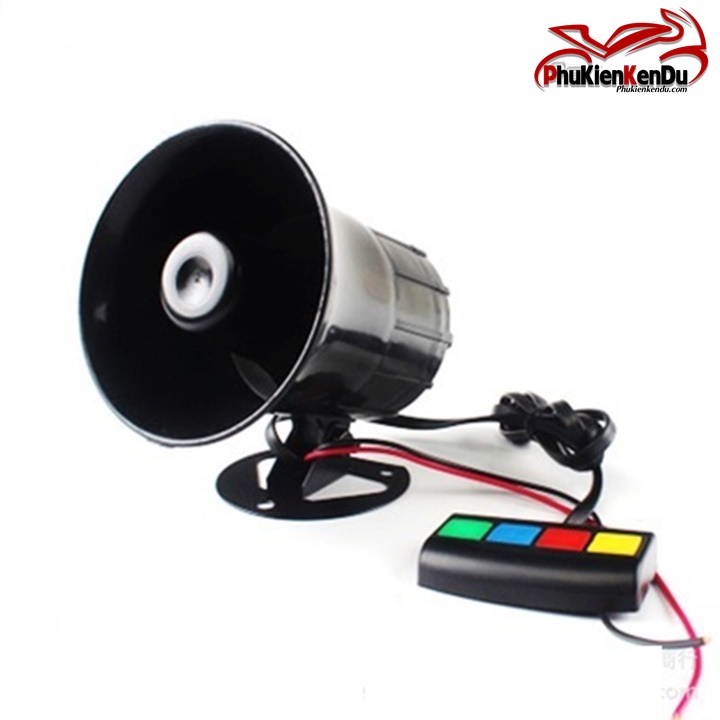 Còi hú , kèn cảnh báo, 1 tiếng, 3, 4, 5, 6, 7 nút, còi gió báo động, báo trộm, lắp xe máy, ô tô, xe tải 12V - JCAA