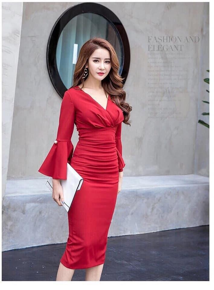 Đầm body tay xòe hmxbd1