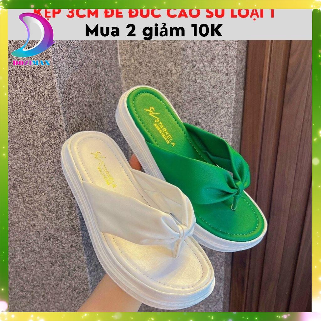 Dép Xỏ Ngón Đế Bánh Mì Mũi Tròn Thời Trang Mùa Hè Dành Cho Nữ