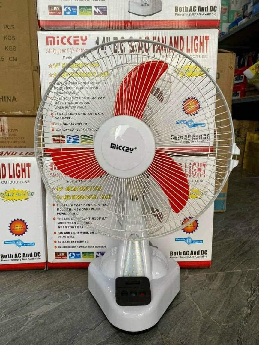 quat sac điện to, quạt sạc tích điện, quạt tích điện loại to - Quạt Tích Điện Mickey cực mát, quạt tích điện pin trâu.