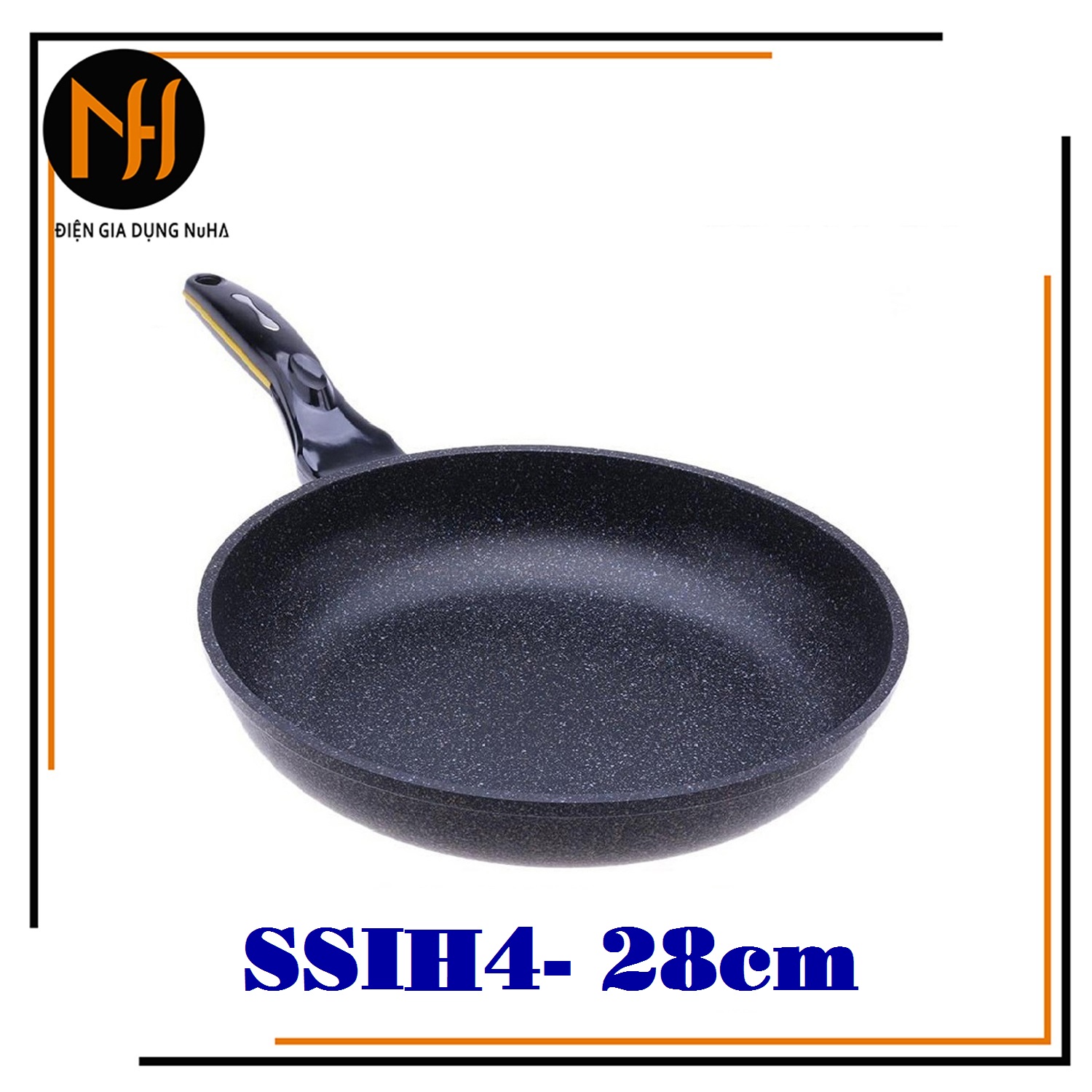 Chảo đá đáy từ chống dính CookWay SSIH4-28 size 28cmcạn lòng nhập khẩu hàn quốc