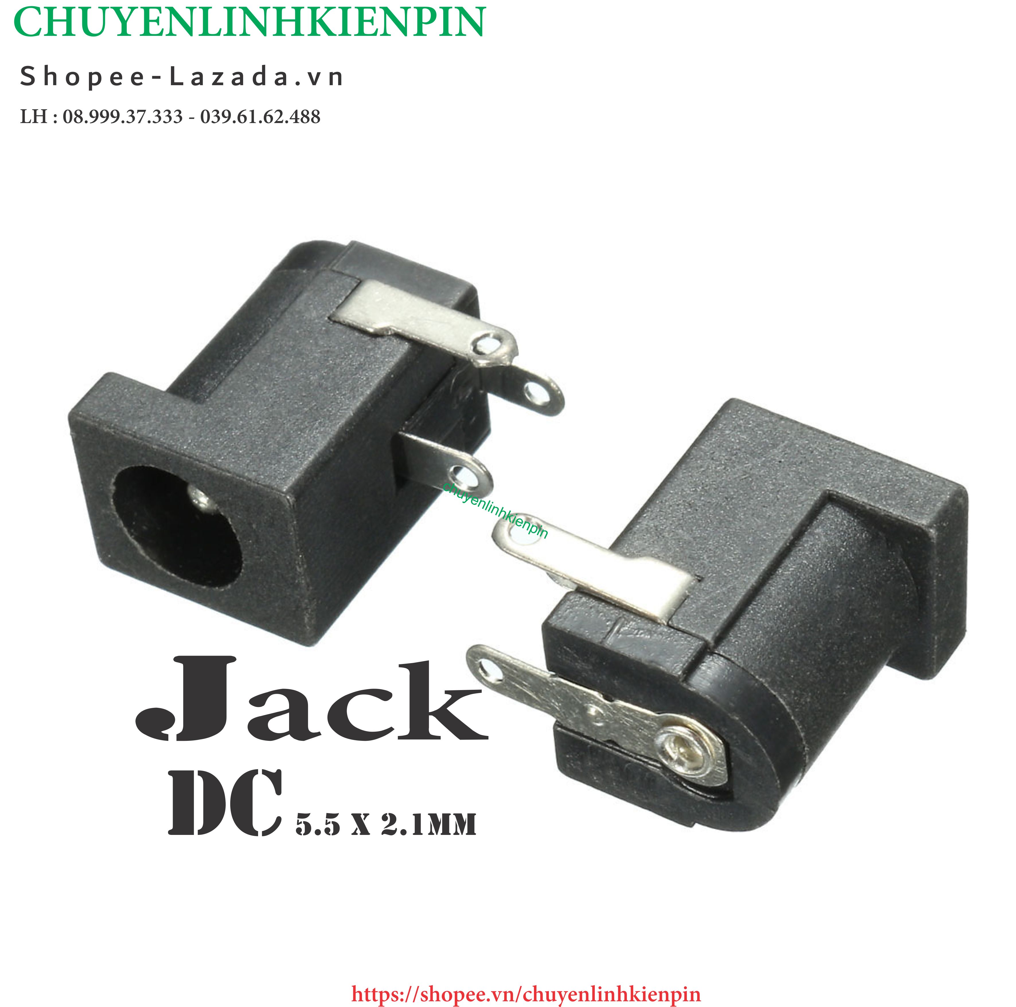 Jack dc cái 5.5 x 2.1mm