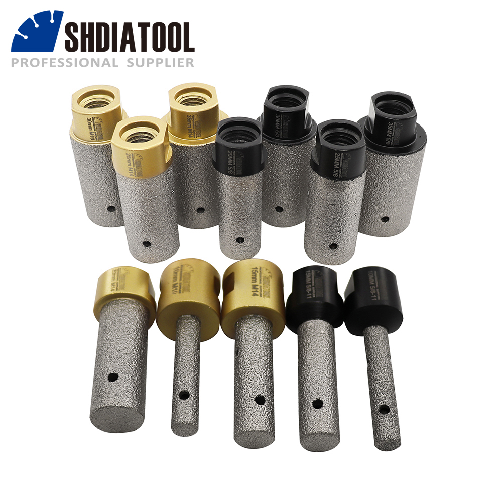 Shdiatool 1 cái chân không zed kim cương ngón tay bit dia102025 mét 58-11 hoặc M14 chủ đề phay bits phóng to gạch đá Countertop