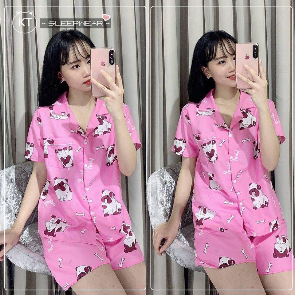 Bộ Đồ Pijama Ngắn Kate Đẹp Đồ Ngủ Mẫu Hoạt Hình Size 35- 60kg