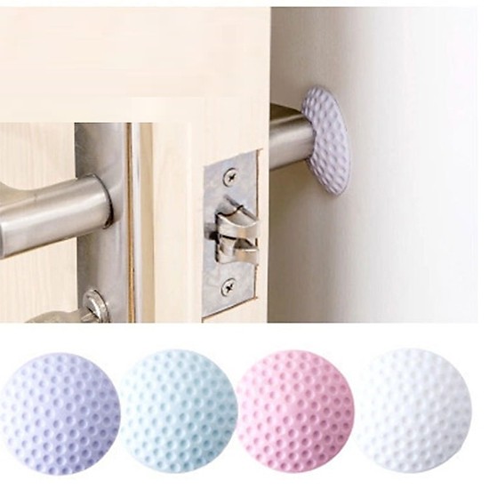 Combo 5 nút chống chạm cửa, miếng nhựa đệm sau cửa giảm tiếng động, chống shock tay nắm cửa, chống trầy xước tường