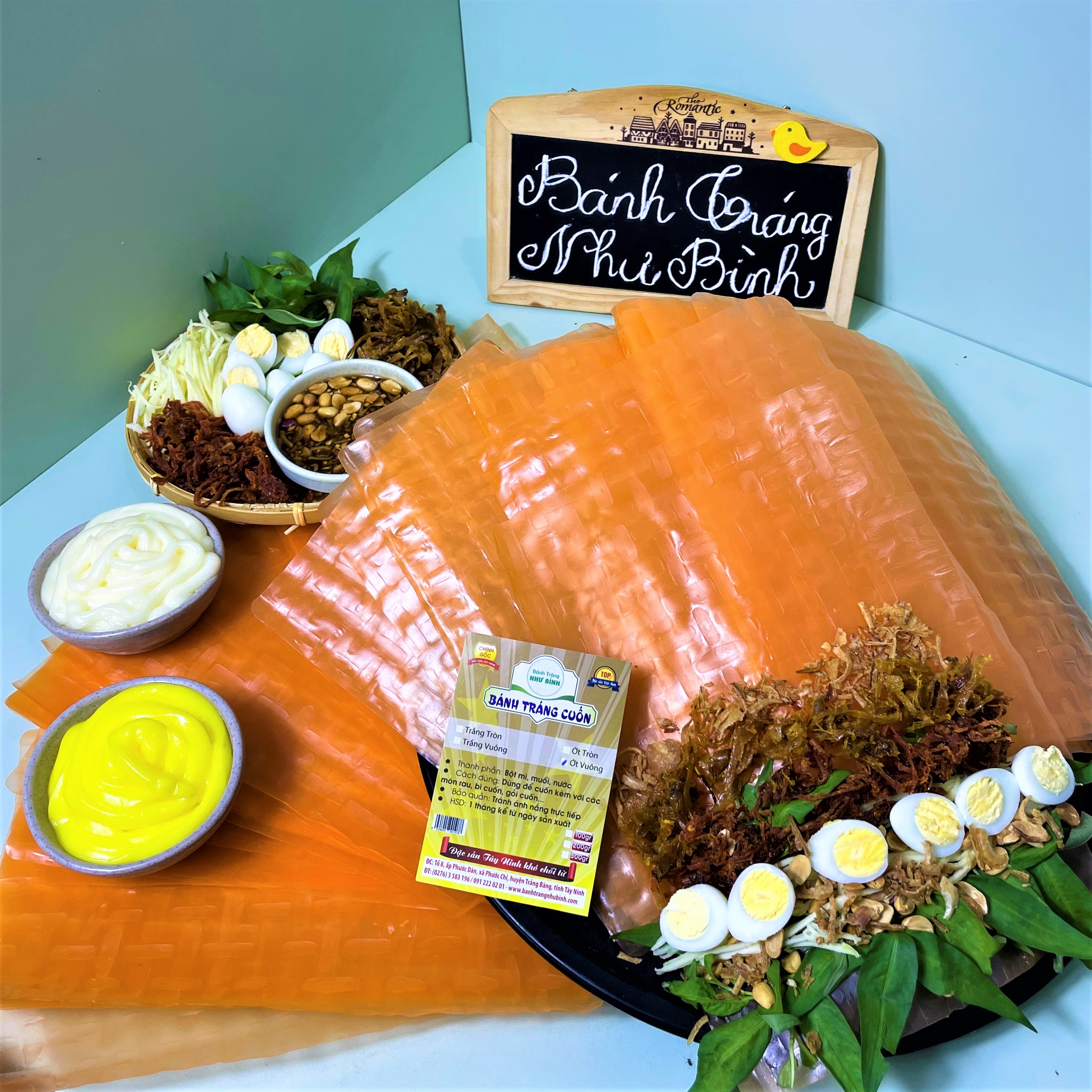 Bánh Tráng ĐỎ VUÔNG 18X25CM Như Bình Làm Nguyên Liệu Bánh Tráng Cuốn BÁN BAO ĐÔNG KHÁCH