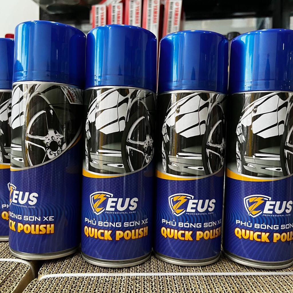 Chai Xịt Phủ Bóng Sơn Xe, Dàn Áo ZEUS Cho Xe Máy, Ô Tô Làm Bóng Sáng Như Mới, Dưỡng Nhựa Bóng Dàn Áo, Lớp Sơn Xe