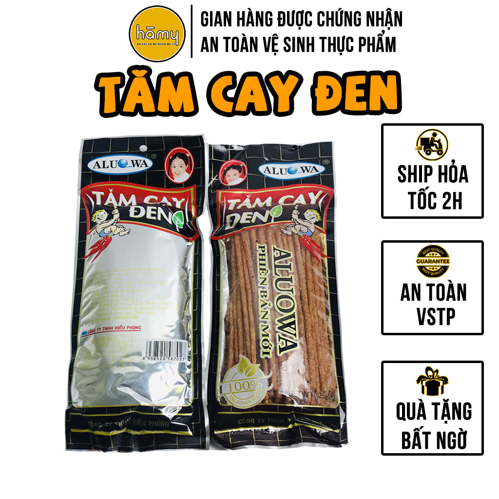 Combo 10 gói Tăm cay đen phiên bản mới đồ ăn vặt siêu ngon - đồ ăn vặt Hà My