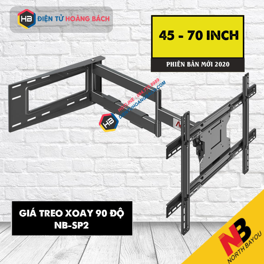 GIÁ TREO TIVI XOAY VUÔNG GÓC NB-SP2 40 -70 INCH