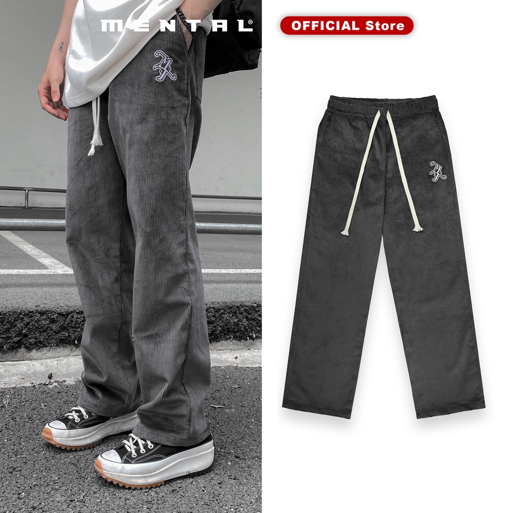Quần nhung dài xám mental ® signature corduroy pants