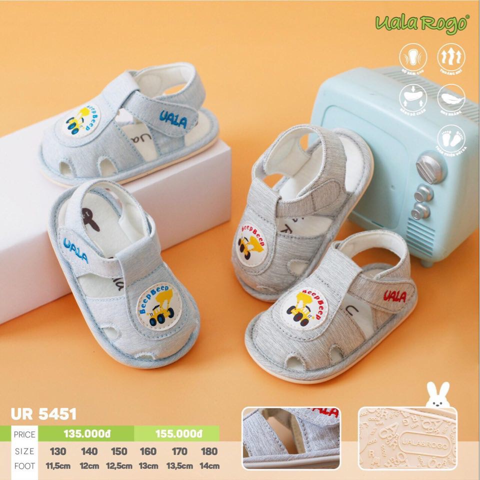 [Lấy mã giảm thêm 30%]Uala Rogo - Dép Tập Đi 5451 - Chất liệu thoáng mát - Sản phẩm an toàn tuyệt đối với Trẻ - Màu sắc tươi mới.