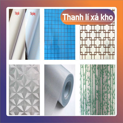 Decal mờ - Decal hoa văn dán kính khổ 1 mét vuông