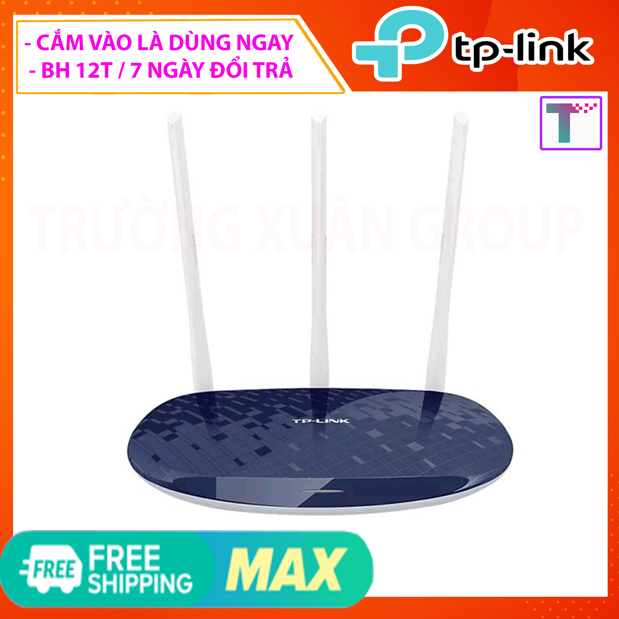 Bộ phát wifi, cục phát wifi , router wifi TP LINK 3 Râu, cắm vào là dùng được ngay - Bảo hành 12 tháng.
