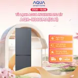 Tủ lạnh ngăn đông dưới Aqua 292L AQR-B360MA(SLB) - Twin Inverter, tiết kiệm điện - Bảo hành chính hãng trong 2 năm - Freeship toàn quốc