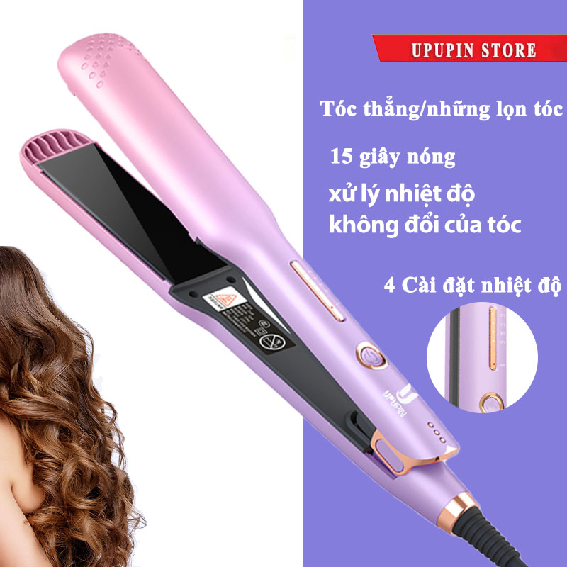 UPUPIN Máy ép tóc uốn tóc máy làm tóc 3 trong 1 máy uốn tóc xoăn đa năng ép tóc tạo kiểu làm nóng nhanh
