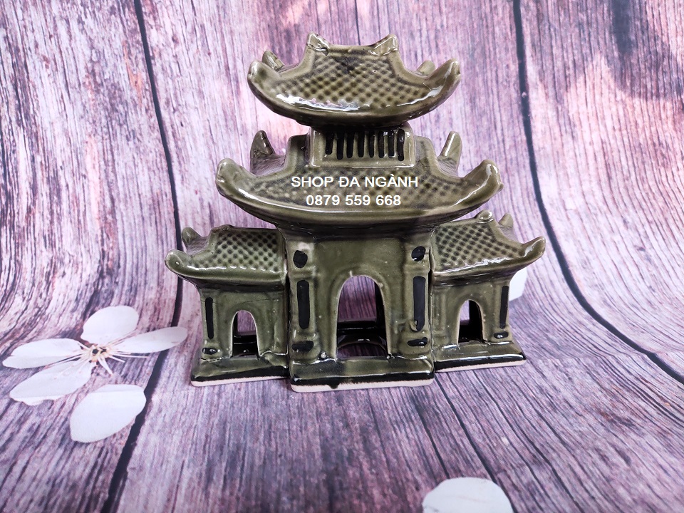 [HN] Tượng gốm cổng tam quan dùng để trang trí, gốm sứ Bát Tràng