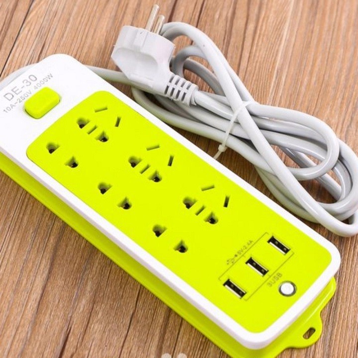 Ổ điện xanh đa năng có cổng USB.ĐTVM