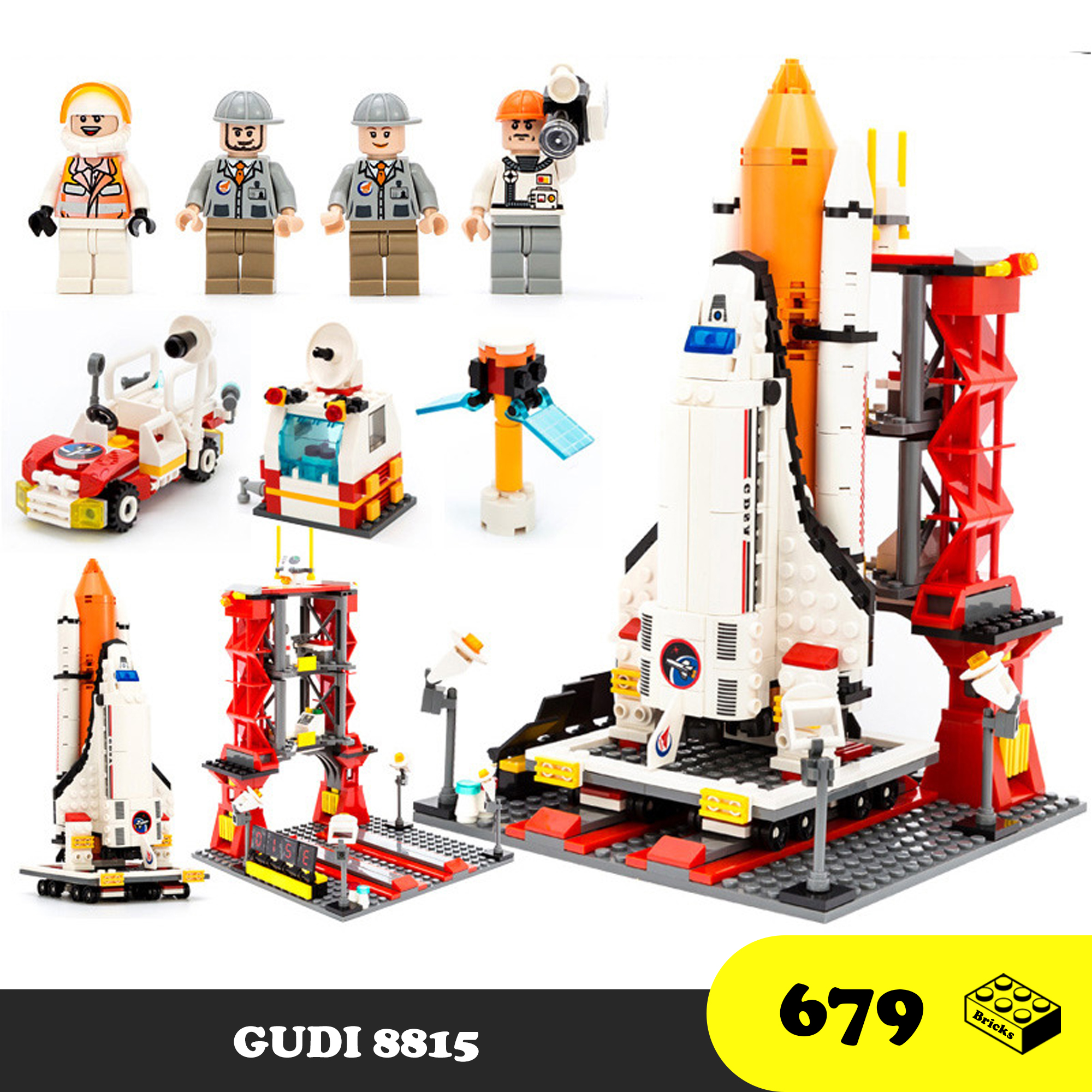 Đồ chơi Lego Lắp ráp bộ Trung Tâm điều khiển Tàu Vũ Trụ, Lego Gudi 8815 Phương tiện khám phá vũ trụ, Xếp hình thông minh, Đồ chơi cho bé