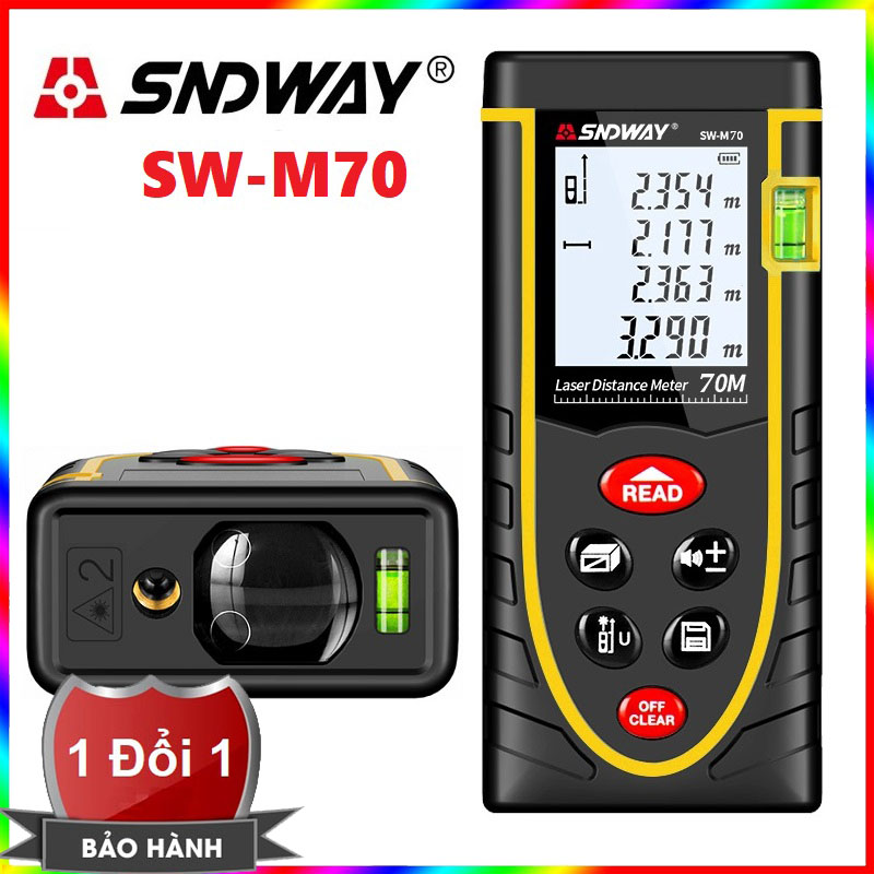 Thước đo khoảng cách bằng tia laser SNDWAY phạm vi 70m SW-M70