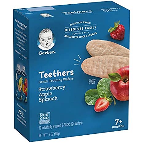 Bánh gạo gerber cho bé vị dâu táo và rau bina 7m+