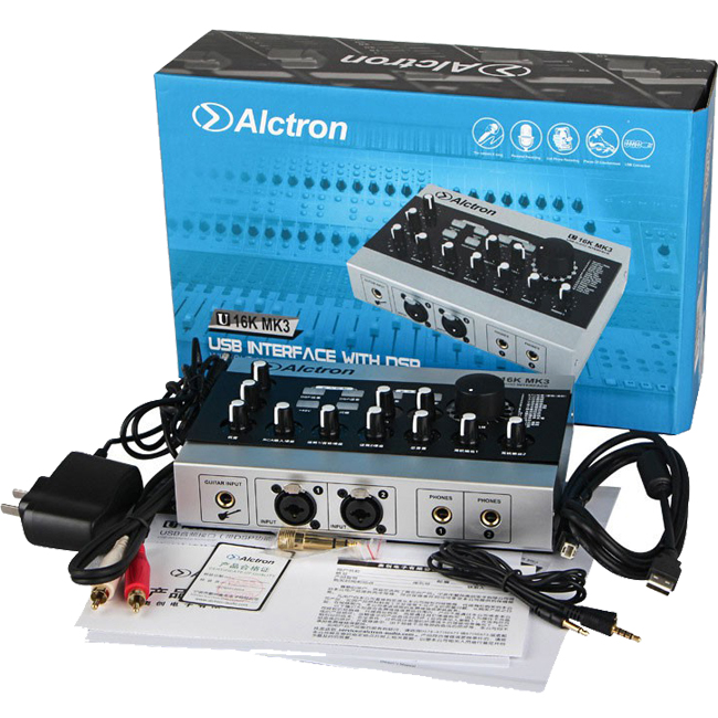Sound card alctron u16k mk3 – hát karaoke online, livestream,thích hợp phòng thu, karaoke, livestream – xử lý âm thanh kỹ thuật số chuẩn chất lượng 24-bit / 48khz.