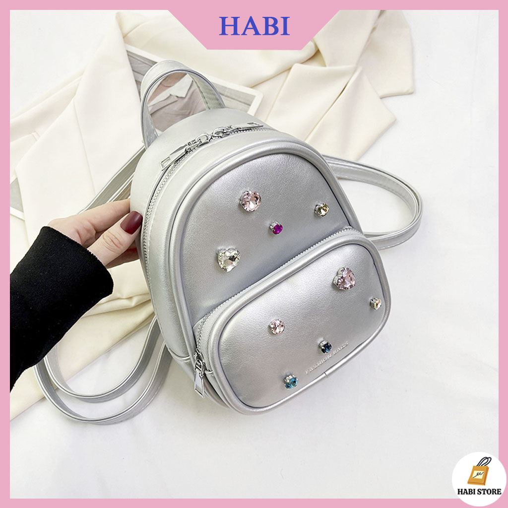 Balo Nữ Thời Trang, Balo Mini đính đá da mềm siêu hot giá rẻ chất lượng M200