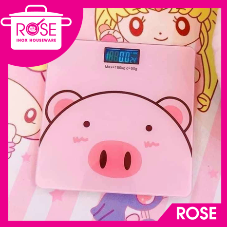 Cân heo điện tử, cân sức khoẻ hình heo hồng - gia dụng rose
