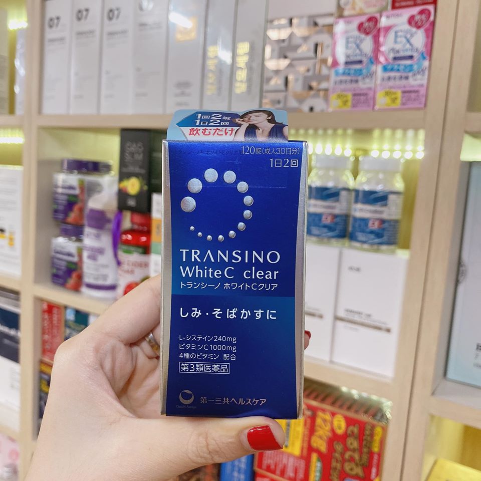 TRANSINO XANH - Viên Uống Giảm Thâm Nám, Trắng Da Transino White C Nhật Bản 120 Viên