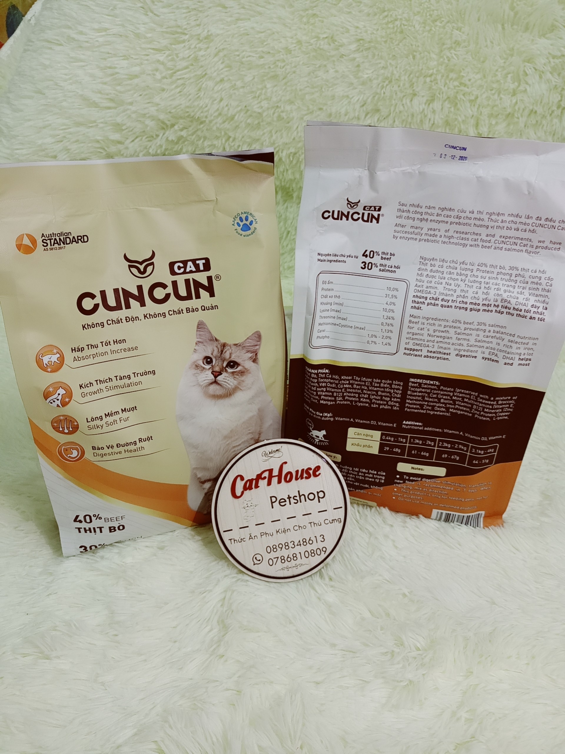 Thức ăn cun cun dành cho mèo 1.2kg