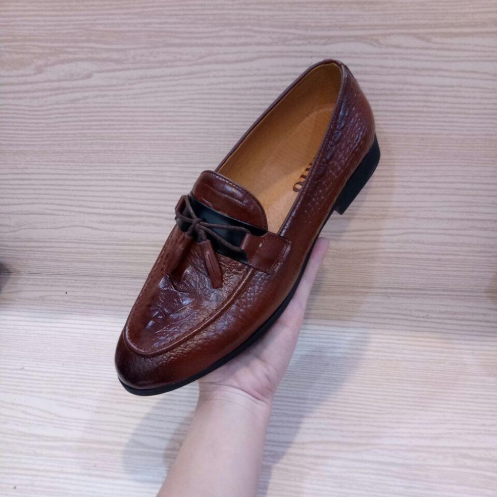 giày công sở nam da bò tấm cáo cấp giầy nam da bò giầy công sở giầy tây giầy lười giầy độc đẹp