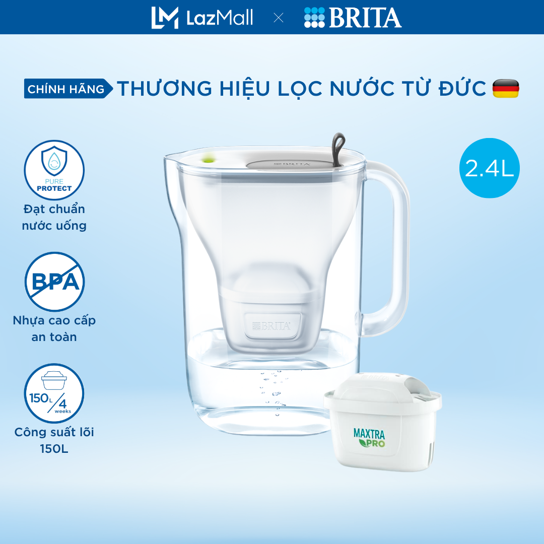 Brita Style Gray 2.4L Water Filter - Brand from Germany
