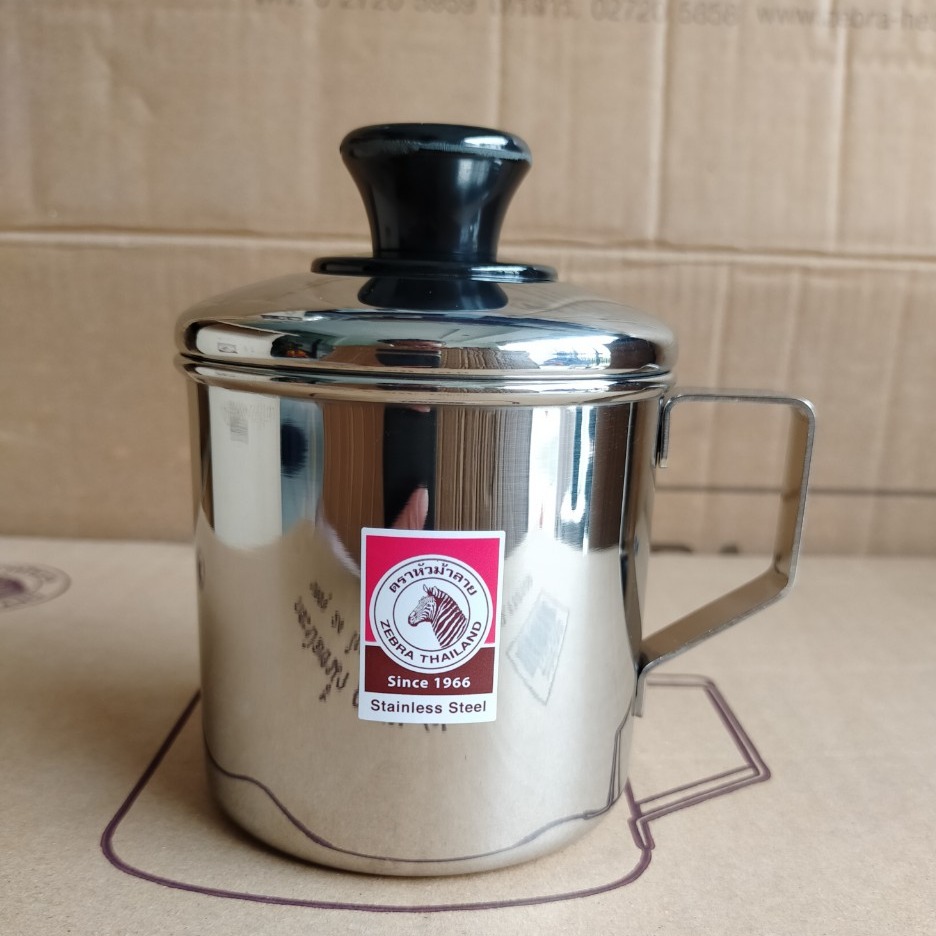 Ca nước Inox có nắp 8cm - 110108 Zebra Thái Lan