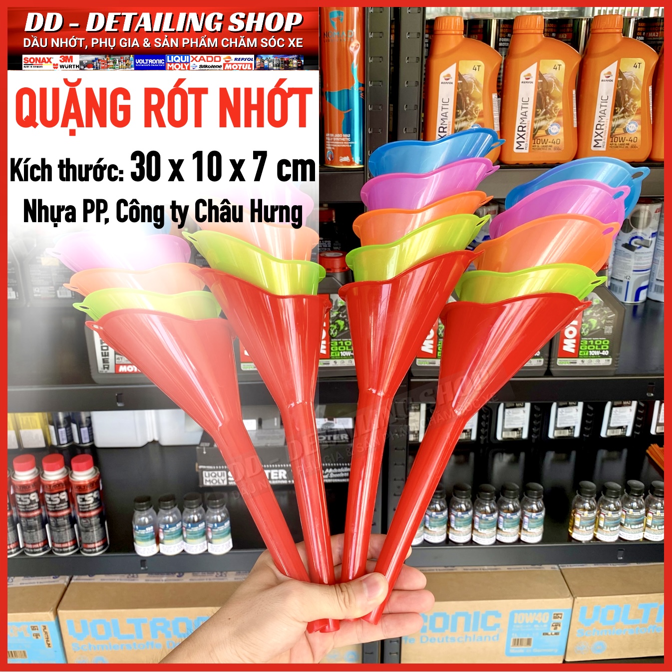 Phểu châm nhớt, quặng rót nhớt, quặng phểu nhựa kích thước 30cm, quặng châm nhớt xe máy