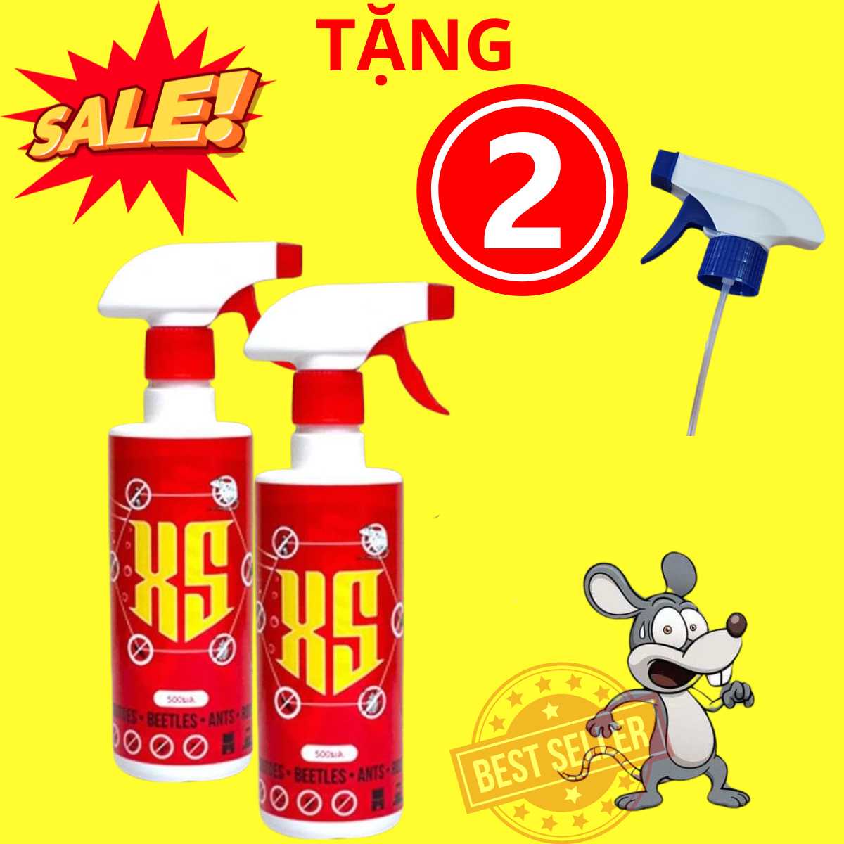 COMBO 2 Chai Xịt Đuổi Chuột XS-Đến từ Thái Lan không gây độc hại, an toàn cho con người và vật nuôi