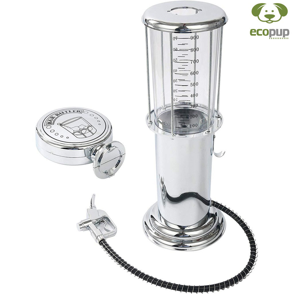 Bình đựng rượu inox đẹp, Bình rót rượu cây xăng, Bình châm tửu đế inox có vòi đẹp giá rẻ Bar Butler, tháp bia