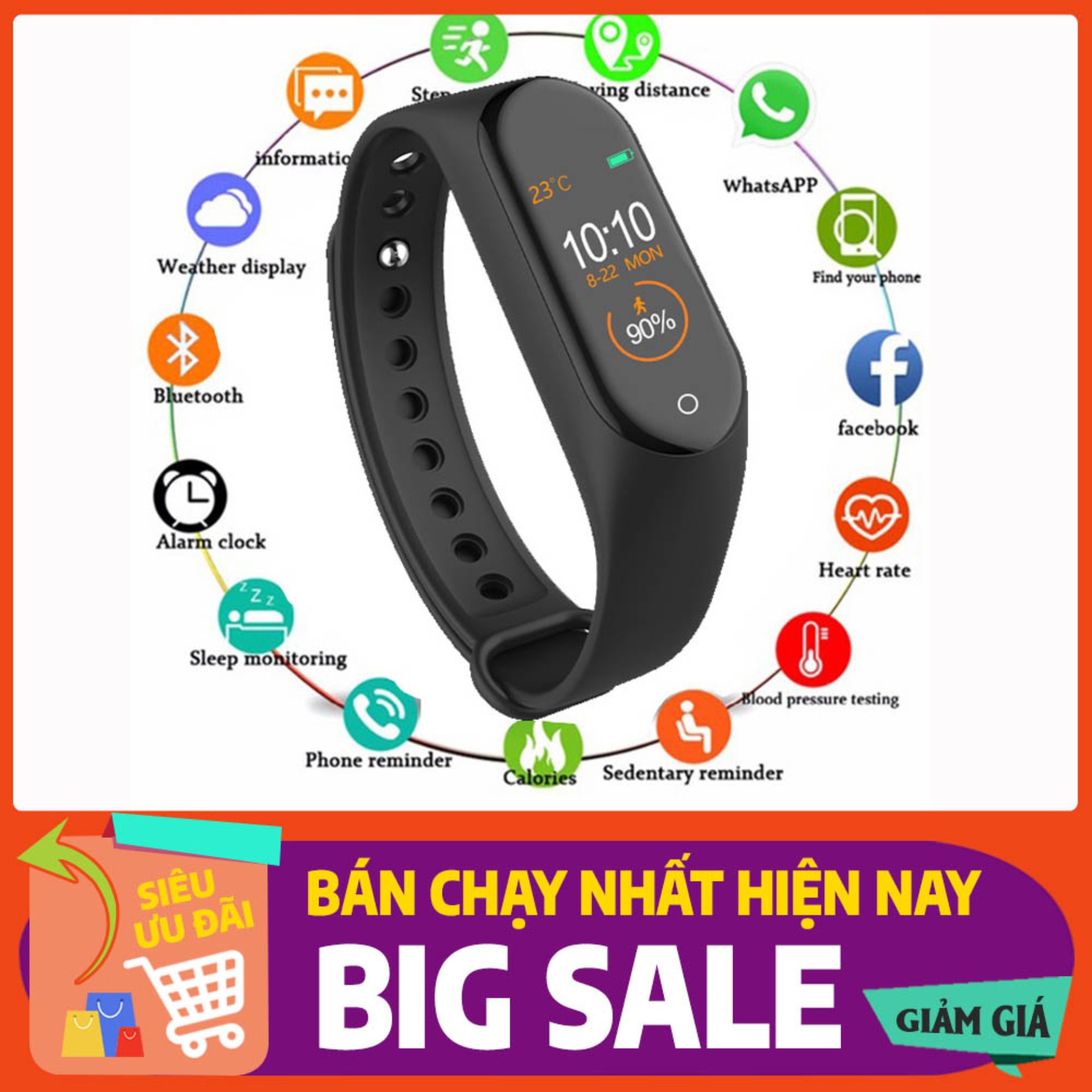 Vòng Tay Thông Minh, Đồng Hồ Thông Minh M4